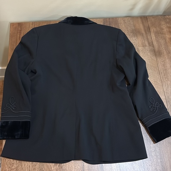 Lauren Ralph Lauren Black Velvet Colar Blazer. Size 16. Wool - Picture 8 of 12
